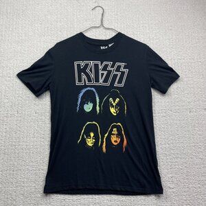 Kiss Rock Band T-Shirt Women’s Sz M Black Graphic Tee Concert Tour Short Sleeve